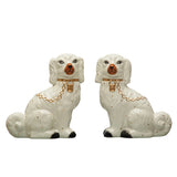 Hand-Painted Dolomite Vintage Staffordshire Dogs