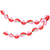 Red and Pink Stitched Streamer