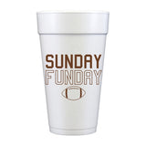 Sunday Funday Football 20 oz Cups- Set of 10