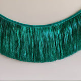 Tinsel Fringe Garland- Teal