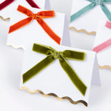 Thanksgiving Velvet Bow Place Cards