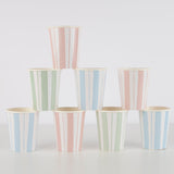 Ticking Stripe Cups