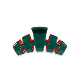 Teleties Classic Tiny Hair Clip- Red and Green