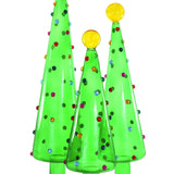 Decorated Dotted Trees- Translucent Green