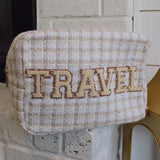 Travel XL Plaid Bag- Beige