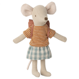 Tricycle Mouse, Big Sister w/ Bag- Old Rose