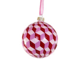 Tumbling Block Bauble- Pink