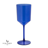 Upscale Blue Plastic Wine Cups- set of 4