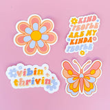 Vibin' & Thrivin' Sticker Pack of Four