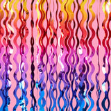 Wavy Rainbow Foil Curtain