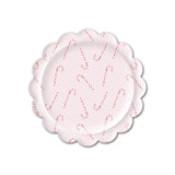 Whimsy Santa Scattered Candy Cane Plates