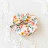 White Floral Scrunchies