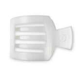 Teleties Large Flat Square Clip- Coconut White