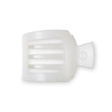 Teleties Small Flat Square Clip- Coconut White