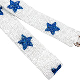 White/Blue Beaded Star Strap