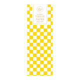 Yellow Checker Tissue Paper