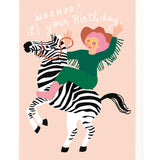 Zebra Girl Birthday Card