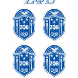 Sorority Crest Theme Sticker Sheet- Zeta Phi Beta